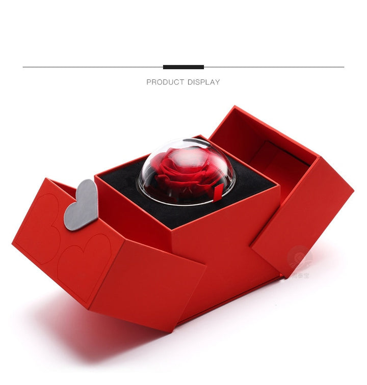 I Love You in 100 Languages Necklaces - With Long Lasting Preserved Rose - To My Love