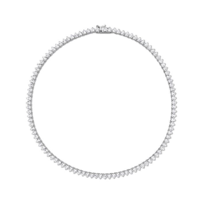 Heart Shaped Tennis Necklace