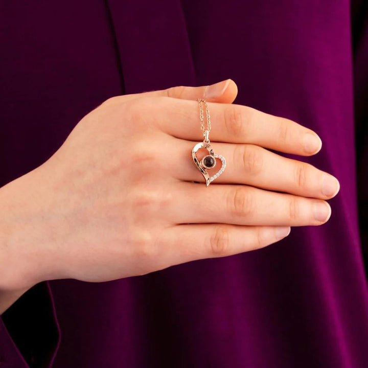 I Love You in 100 Languages Necklaces - With Long Lasting Preserved Rose - To My Love