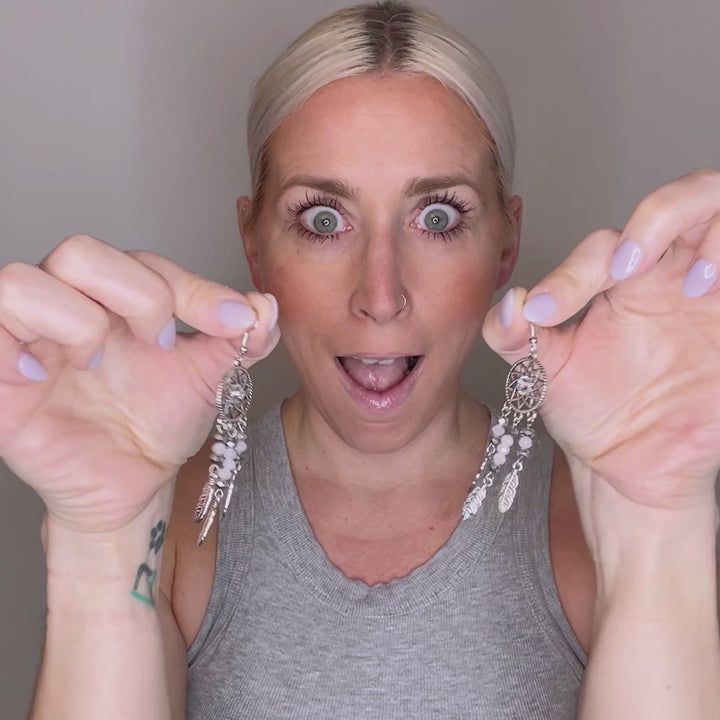 Dreamcatcher Crystal Earrings