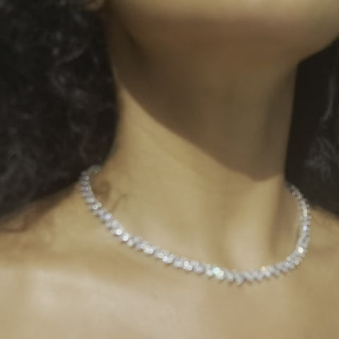 Heart Shaped Tennis Necklace