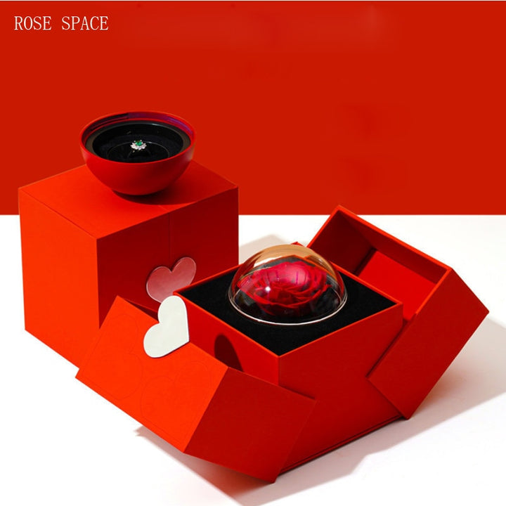 I Love You in 100 Languages Necklaces - With Long Lasting Preserved Rose - To My Love