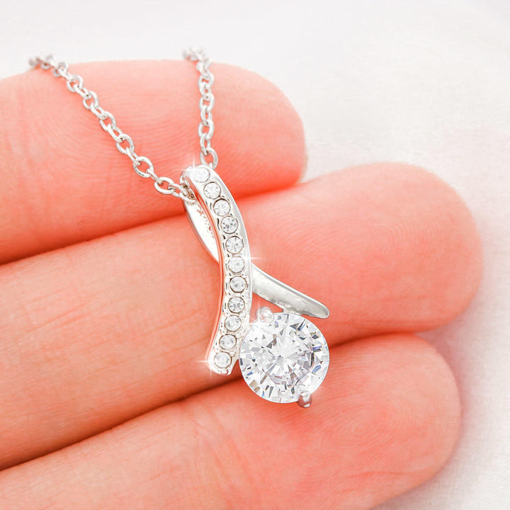 To My Soulmate, I Love You Forever & Always 14k Solid White Gold Necklace